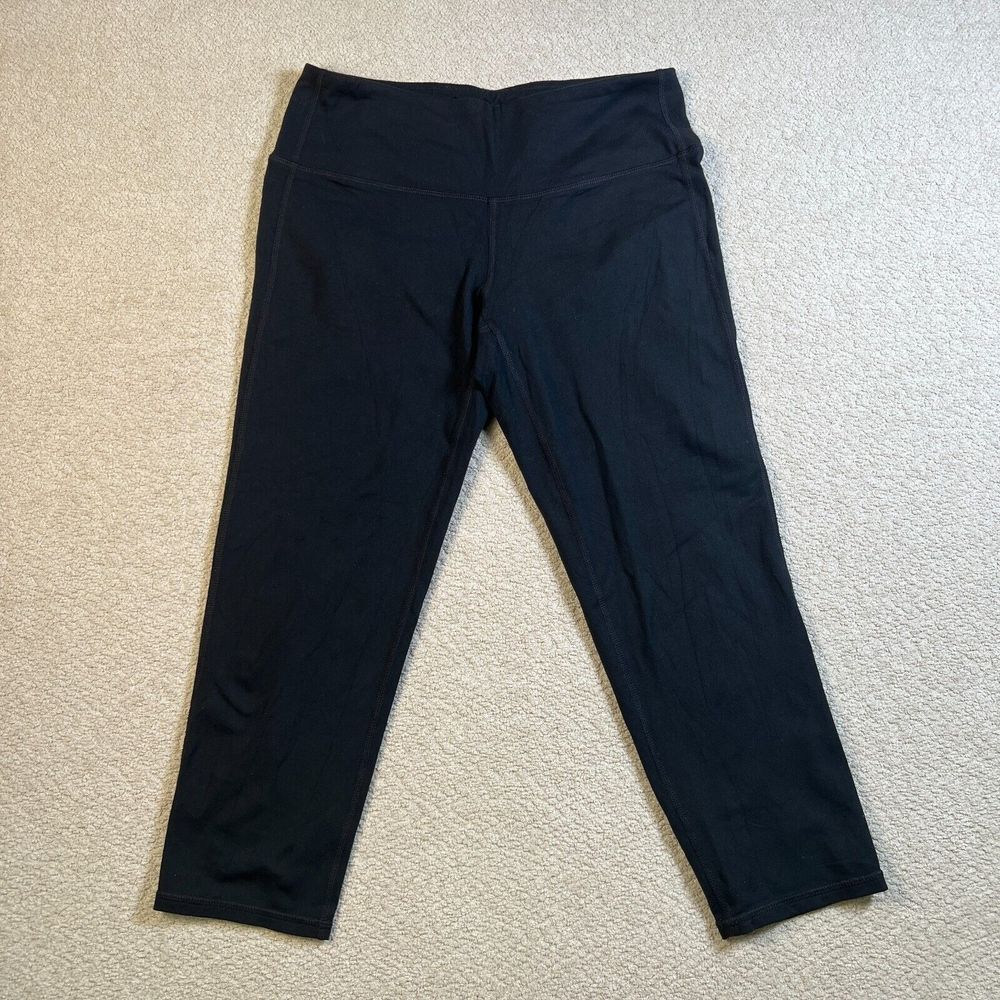 Athleta Power Up Capri Yoga Leggings Black Womens Size Small‎